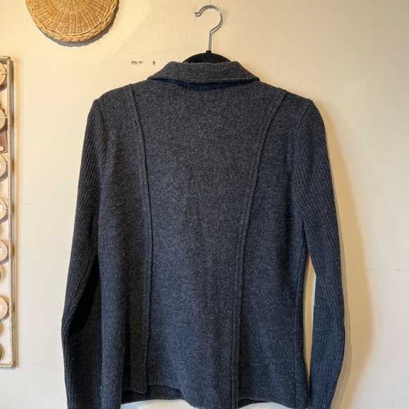Fenn wright mason women large gray wool front zipper sweater… - Picture 4 of 6